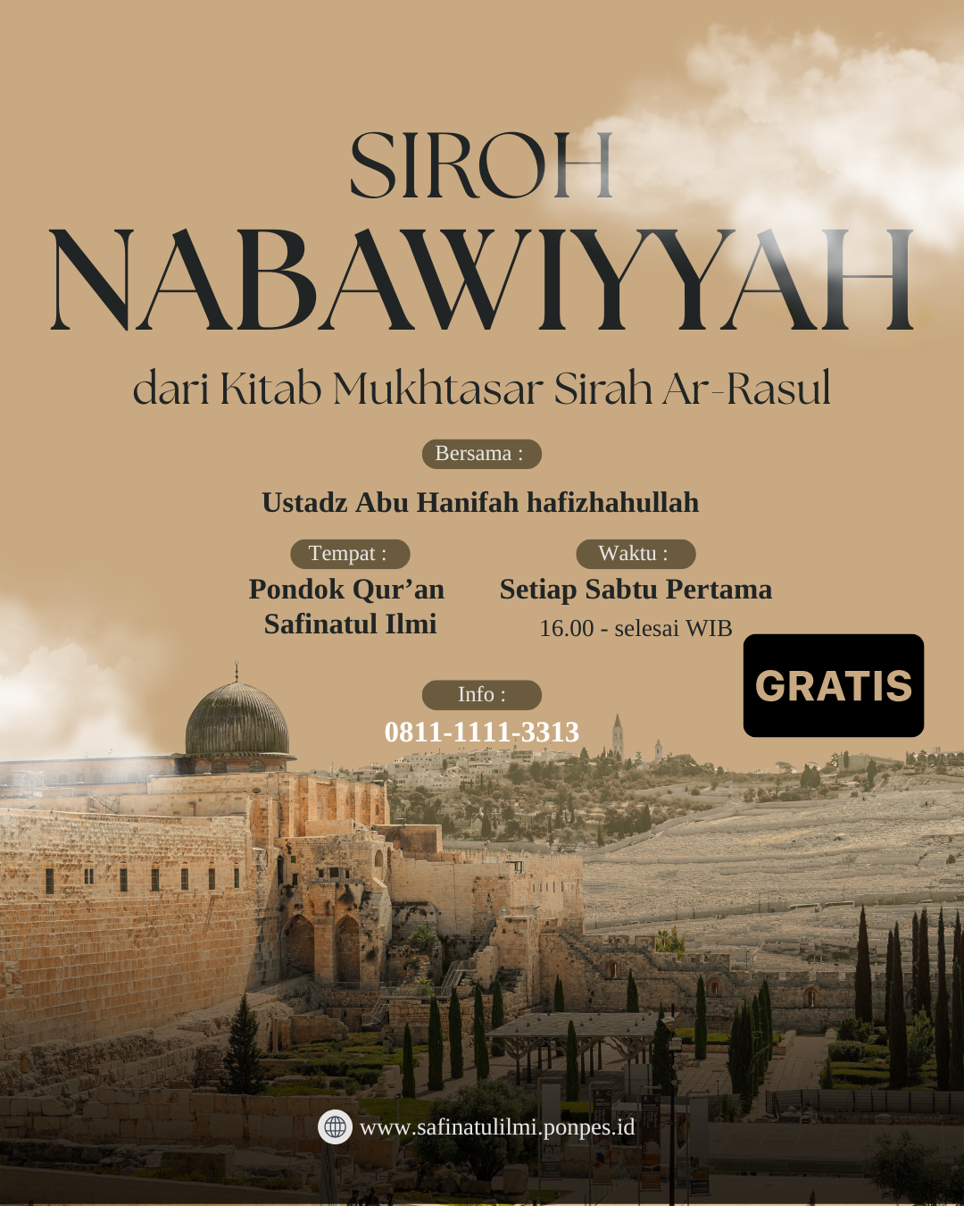 Poster Instagram Kajian Kisah Para Nabi Cokelat Vintage (1)